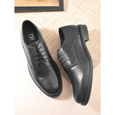 TSF Men's  leather Shoes ( CREVO-01-BLK )